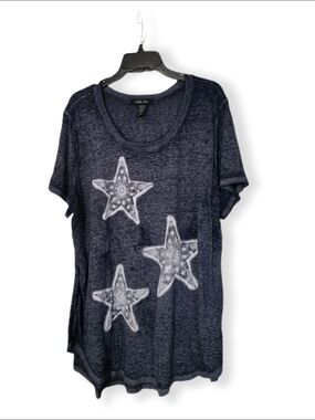 Sable Sky Navy Short-Sleeve Star Tee